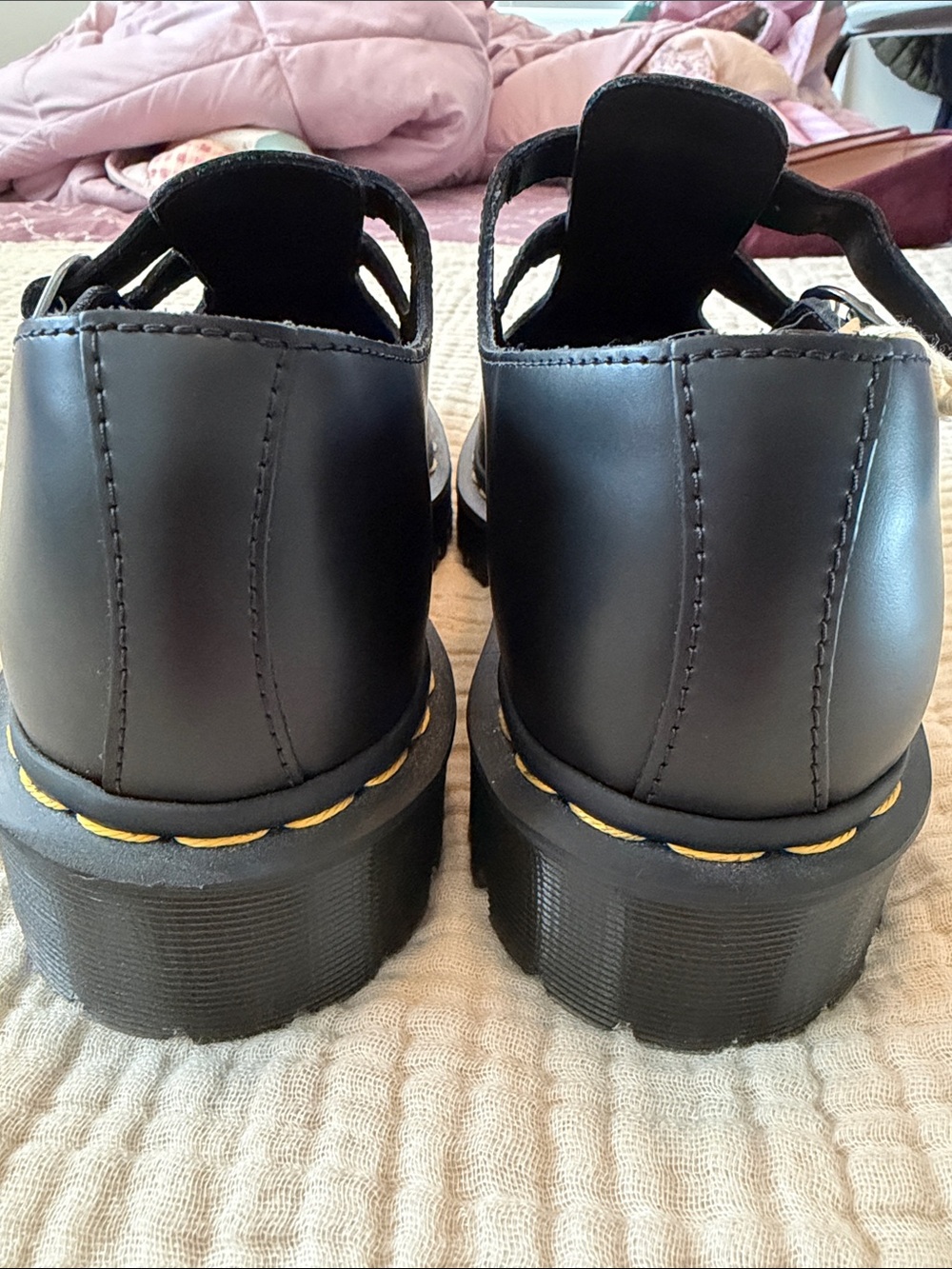 Dr. Martens Double Buckle Smooth Leather Chunky Sole Mary Janes 8065 II Bex NEW - Picture 4 of 7